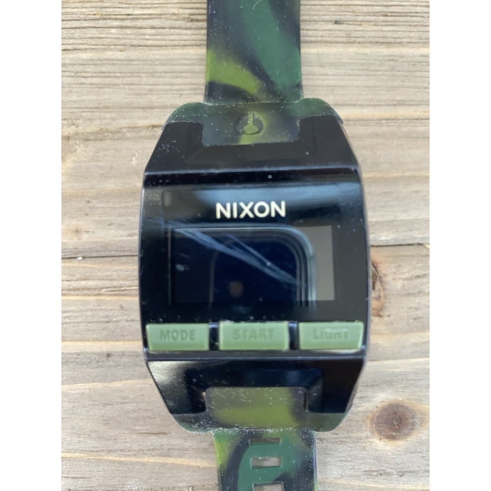 Nixon The Comp Quartz Digital Camo Silicone Band 38mm Watch (Batteries Needed)